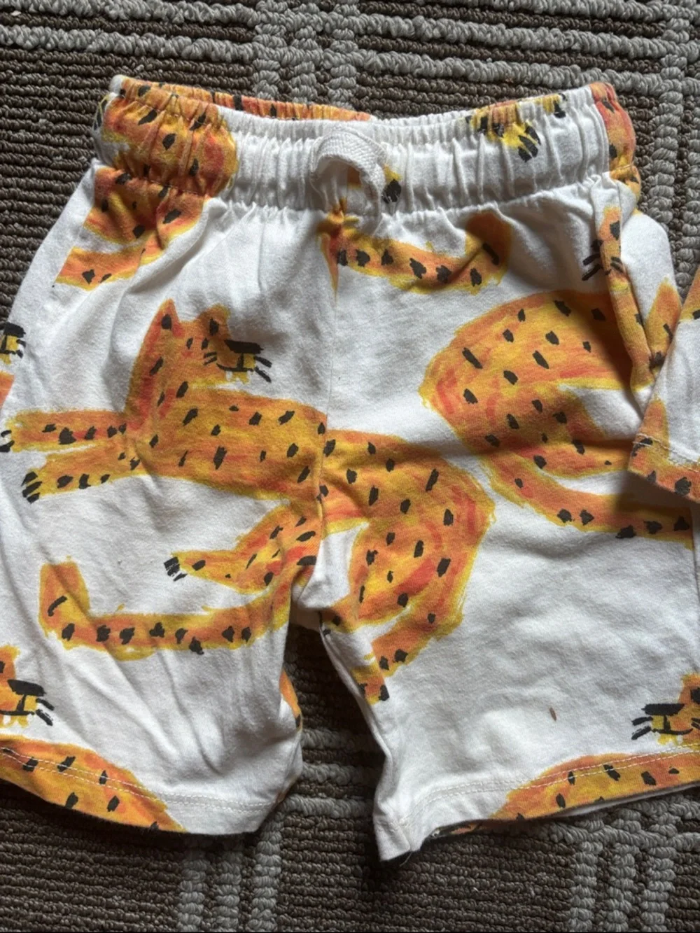 Zara Kids Toddler Boys size 5 Matching Tiger-Print Shorts Set